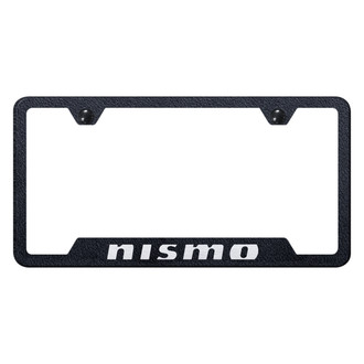 Autogold® - Rugged Black License Plate Frame with Laser Etched NISMO Logo and Cut-Out