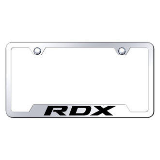 Autogold® - Chrome License Plate Frame with Laser Etched RDX Logo and Cut-Out