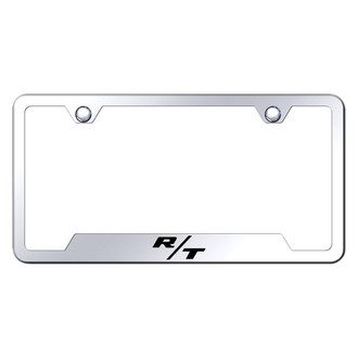 Autogold® - Chrome License Plate Frame with Laser Etched R/T Logo and Cut-Out