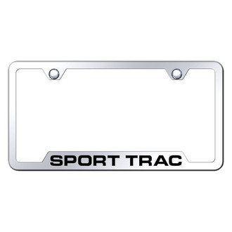 Autogold® - Chrome License Plate Frame with Laser Etched Sport Trac Logo and Cut-Out