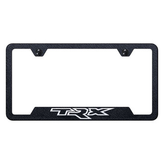 Autogold® - Rugged Black License Plate Frame with Laser Etched TRX Logo and Cut-Out