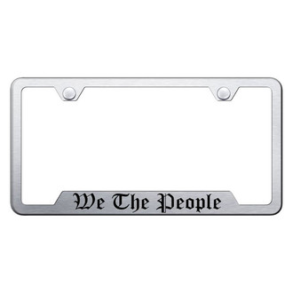 Autogold® - License Plate Frame with Laser Etched We The People Logo and Cut-Out