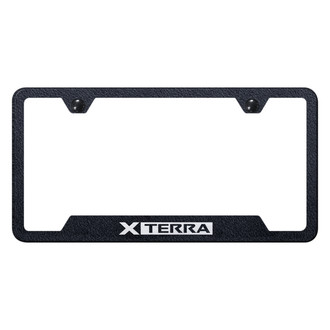 Autogold® - Rugged Black License Plate Frame with Laser Etched Xterra Logo and Cut-Out