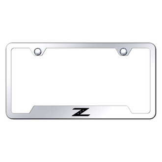 Autogold® - Chrome License Plate Frame with Laser Etched Z Logo and Cut-Out