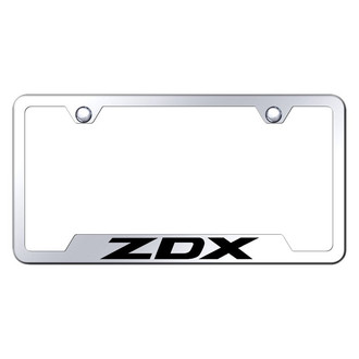 Autogold® - Chrome License Plate Frame with Laser Etched ZDX Logo and Cut-Out