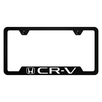 Autogold® - UV Printed Black License Plate Frame with Notched CR-V Logo