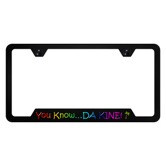 Autogold® - UV Printed Black License Plate Frame with Notched DA KINE Logo