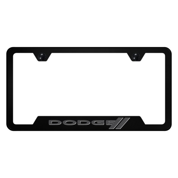 Autogold® - UV Printed License Plate Frame with Notched Dodge Logo