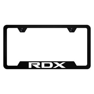 Autogold® - UV Printed Black License Plate Frame with Notched RDX Logo