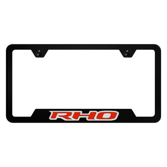 Autogold® - UV Printed Black License Plate Frame with Notched RHO Logo