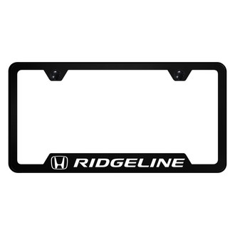 Autogold® - UV Printed Black License Plate Frame with Notched Ridgeline Logo