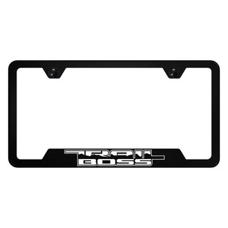 Autogold® - UV Printed Black License Plate Frame with Trail Boss Logo