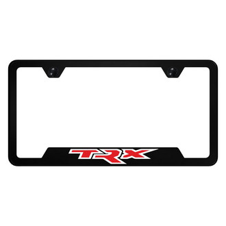 Autogold® - UV Printed Black License Plate Frame with Notched TRX Logo