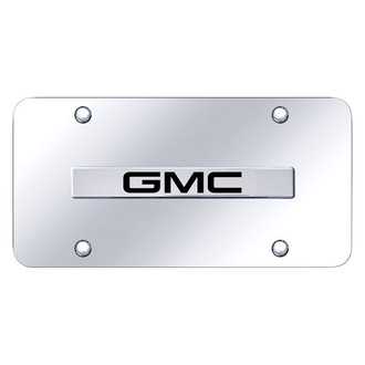 Autogold® - Chrome License Plate with 3D Chrome GMC Logo