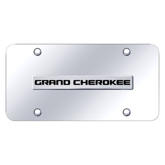 Autogold® - Chrome License Plate with 3D Chrome Grand Cherokee Logo