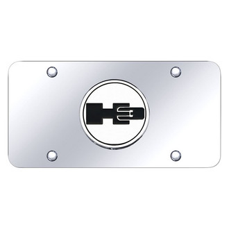 Autogold® - Chrome License Plate with 3D Chrome H3 Emblem