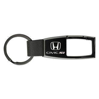 Autogold® - Civic SI Premier Carabiner Black Pearl Key Chain