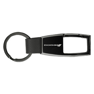 Autogold® - Dodge Stripe Premier Carabiner Black Pearl Key Chain
