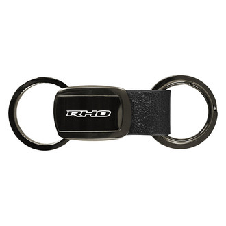 Autogold® - RHO Gun Metal Leather Key Chain