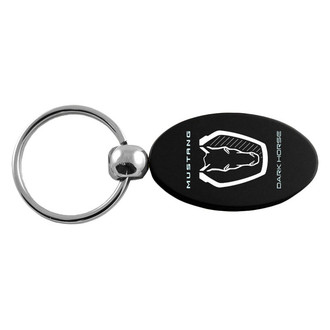 Autogold® - Dark Horse Black Oval Key Chain