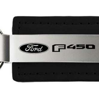 Autogold® - F-450 Black Leather Key Chain