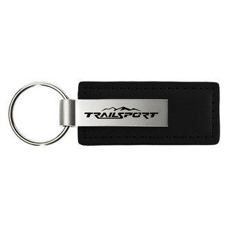 Autogold® - TrailSport Black Leather Key Chain