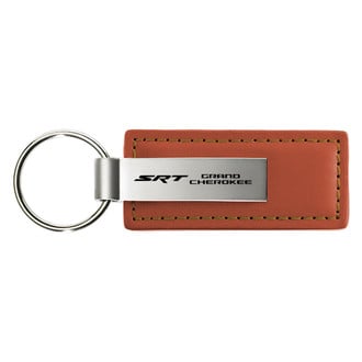 Autogold® - SRT Grand Cherokee Brown Leather Key Chain