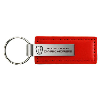 Autogold® - Dark Horse Red Leather Key Chain