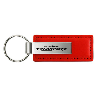 Autogold® - TrailSport Red Leather Key Chain