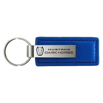Autogold® - Dark Horse Blue Leather Key Chain