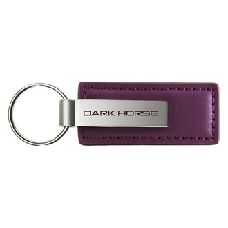 Autogold® - Mustang Dark Horse Purple Leather Key Chain