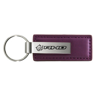 Autogold® - RHO Head Purple Leather Key Chain