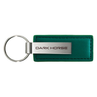 Autogold® - Mustang Dark Horse Green Leather Key Chain