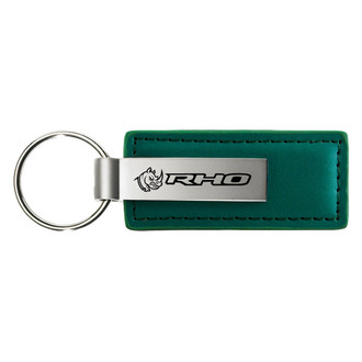 Autogold® - RHO Head Green Leather Key Chain