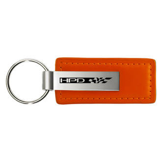 Autogold® - HPD Logo Orange Leather Key Chain