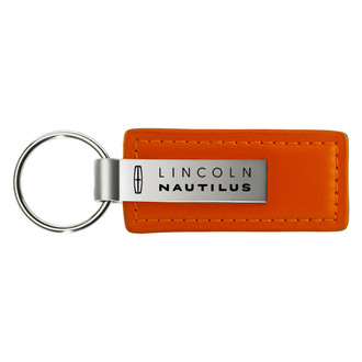 Autogold® - Nautilus Orange Leather Key Chain