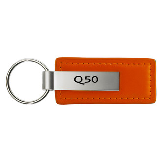 Autogold® - Q50 Orange Leather Key Chain