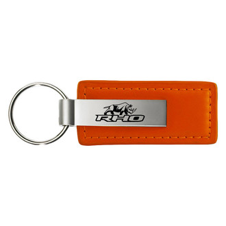 Autogold® - RHO Stacked Orange Leather Key Chain