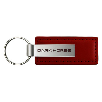 Autogold® - Mustang Dark Horse Burgundy Leather Key Chain