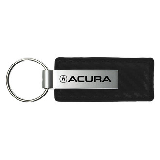 Autogold® - Acura Black Carbon Fiber Leather Key Chain
