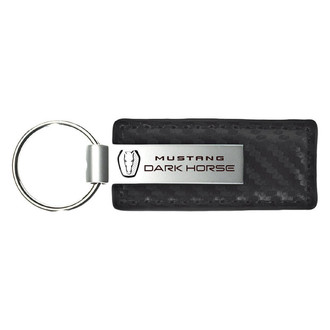Autogold® - Dark Horse Black Carbon Fiber Leather Key Chain