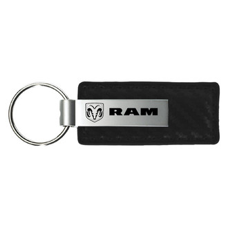 Autogold® - Ram Black Carbon Fiber Leather Key Chain