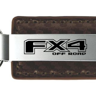 Autogold® - FX4 Black Carbon Fiber Leather Key Chain