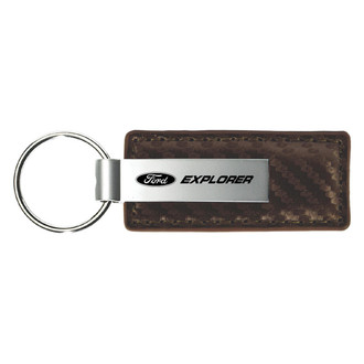 Autogold® - Explorer Taupe Carbon Fiber Leather Key Chain
