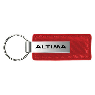 Autogold® - Altima Logo Red Carbon Fiber Leather Key Chain
