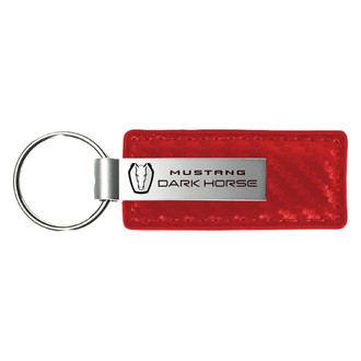 Autogold® - Dark Horse Red Carbon Fiber Leather Key Chain