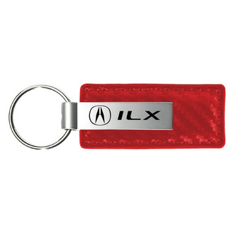 Autogold® - ILX Logo Red Carbon Fiber Leather Key Chain