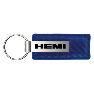 Autogold® - Hemi Blue Carbon Fiber Leather Key Chain
