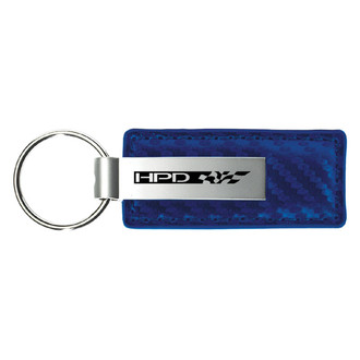 Autogold® - HPD Blue Carbon Fiber Leather Key Chain