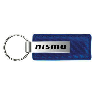 Autogold® - Nismo Logo Blue Carbon Fiber Leather Key Chain